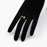 Anello vintage in oro giallo 9k con peridoti