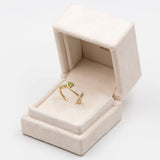 Anello vintage in oro giallo 9k con peridoti