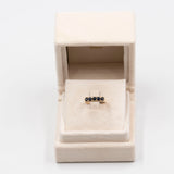 Anello vintage a riviera in oro 9k con zaffiri
