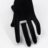 Anello trilogy Art déco in oro bianco 18k e diamanti (1,60ctw), anni '30/'40