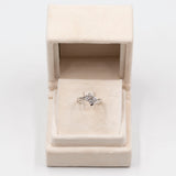 Anello vintage in oro bianco 14k con diamanti (0,50ctw), anni '70