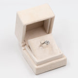 Anello vintage in oro bianco 14k con diamanti (0,50ctw), anni '70
