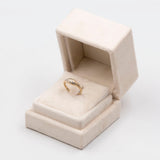 Anello vintage in oro giallo 14k con diamanti (0,07ctw), anni '70