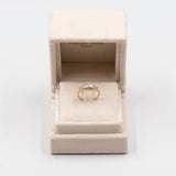 Anello vintage in oro giallo 14k con diamanti (0,07ctw), anni '70