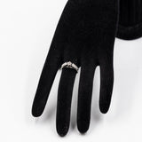 Anello vintage in oro bianco 14k con diamante, anni '60