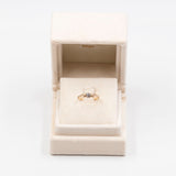 Anello antico in oro giallo 14k con diamante di taglio antico di 0,25ct
