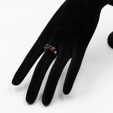 Anello vintage in oro rosa 9K con ammoliti e diamanti