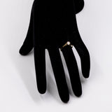 Anello vintage solitario in oro giallo 14k con diamante taglio brillante (0,30ct), anni '70