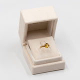 Anello cocktail in oro giallo 9k con berillo giallo