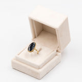 Anello vintage in oro giallo 8k con onice