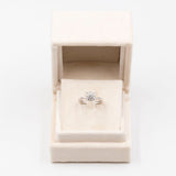 Anello vintage in oro bianco 9k con diamanti (0.43ctw)