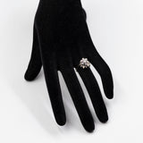 Anello vintage in oro bianco 14k con diamanti taglio brillante (0,60ctw), anni '60
