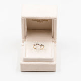 Anello vintage in oro giallo 9k con zaffiri e diamanti