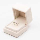 Anello vintage in oro giallo 9k con zaffiri e diamanti