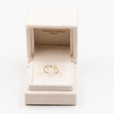 Anello vintage a veretta in oro giallo 9k con diamanti (0,10ctw)