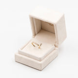 Anello vintage a veretta in oro giallo 9k con diamanti (0,10ctw)