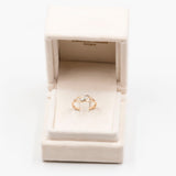 Anello vintage in oro giallo 14k CON PIETRA IMITAZIONE DI DIAMANTE