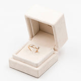 Anello vintage in oro giallo 14k CON PIETRA IMITAZIONE DI DIAMANTE