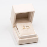 Anello vintage a riviera in oro giallo 14K con diamanti di taglio brillante (0.30ctw ca.), anni '70