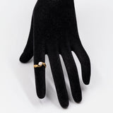 Anello vintage in oro giallo 18k con perla