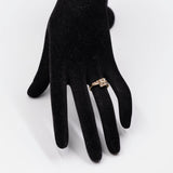 Anello vintage in oro giallo 18k con diamanti brown per un totale di 1,07ct