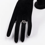 Anello vintage in platino con diamante nero (0,80ct) e diamanti (0,30ctw)