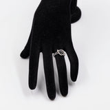 Anello vintage in platino con diamante nero (0,80ct) e diamanti (0,30ctw)