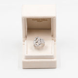 Anello vintage in oro bianco 18k con diamanti (0,50ctw), anni '40/'50