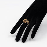Anello vintage in oro 14k a cestino, anni '70