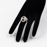 Anello vintage in oro bianco 18k con diamanti (0,50ctw), anni '40/'50