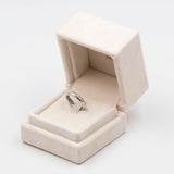 Anello eternity in oro bianco 18k con diamanti (0,20ctw), anni '60