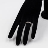 Anello eternity in oro bianco 18k con diamanti (0,20ctw), anni '60