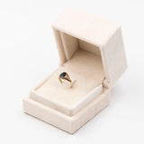 Anello vintage chevalier in oro giallo 9k con onice