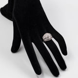 Anello vintage in oro bianco 14k con diamanti (1ctw), anni '80