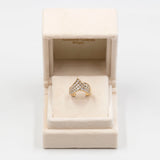 Anello vintage in oro giallo 10k con diamanti (0,90ctw)