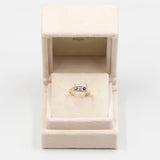 Anello in oro giallo 14k con diamante (0,08ct) e zaffiri (0,12ctw)