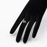 Anello vintage chevalier in oro giallo 9k con onice