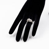 Anello vintage in oro bianco 14k con diamanti (1ct totale), anni '60