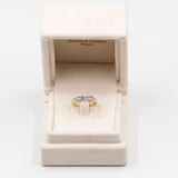 Anello vintage in oro giallo 9K con tanzaniti di taglio marquise (0.30ctw ca.)