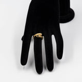 Anello vintage in oro giallo 18K con zaffiro e diamanti, anni '70