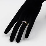 Anello vintage in oro giallo 9K con tanzaniti di taglio marquise (0.30ctw ca.)