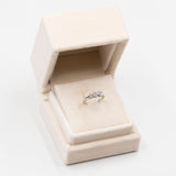 Anello vintage trilogy in oro bianco 18k con diamanti (0,83ctw), anni '70