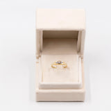 Anello vintage trilogy in oro giallo 14k con diamanti (0,27ctw), anni '70