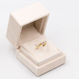 Anello vintage trilogy in oro giallo 14k con diamanti (0,27ctw), anni '70