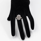 Anello vintage in oro bianco 18k con diamanti taglio rosetta (0,70ctw), anni '40