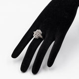 Anello vintage in oro bianco 18k con diamanti taglio rosetta (0,70ctw), anni '40