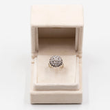 Anello vintage in oro bianco 18k e diamanti (1,20ctw), anni '60