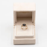 Anello vintage in oro giallo 9k con zaffiri