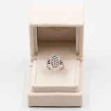 Anello vintage in oro bianco 18k con diamanti taglio rosetta (0,70ctw), anni '40
