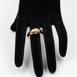 Anello vintage solitario in oro giallo 18k e diamante (0,55ct), anni '70